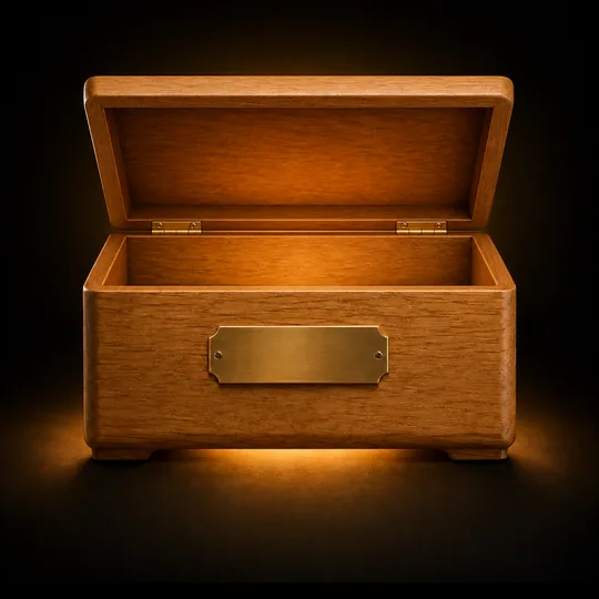 Open Oak memory box