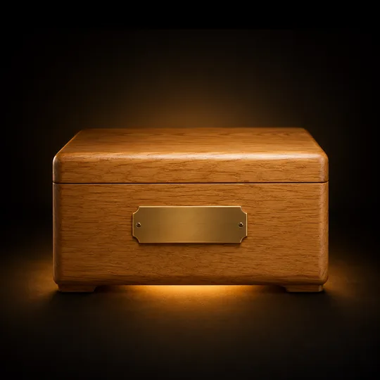 Classic oak memory box